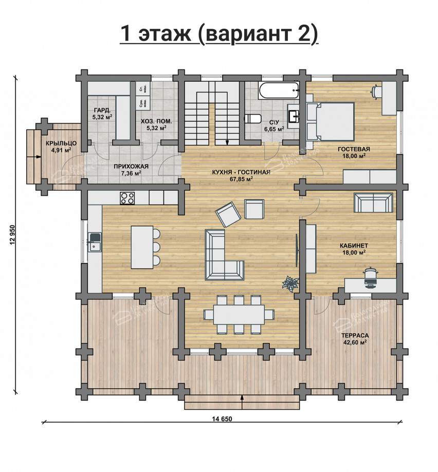 Дом из бревна VZ-152